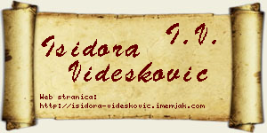 Isidora Videsković vizit kartica